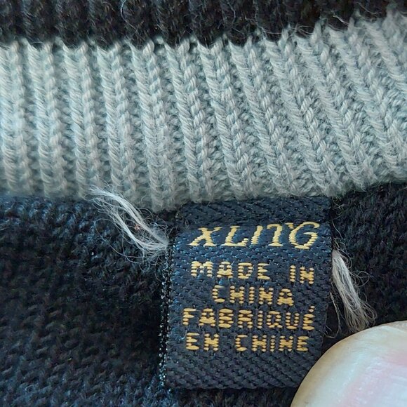 Ben Hogan Black V-Neck Long Sleeve Cotton Blend Sweater Men's Size X-Large - Picture 8 of 12